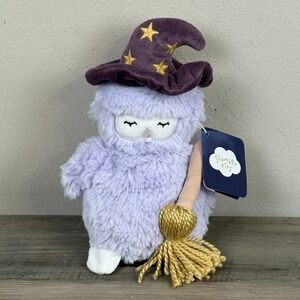 Slumberkins 8" Plush Purple Owl Witch with Hat and Brown Soft Stuffed Animal toy